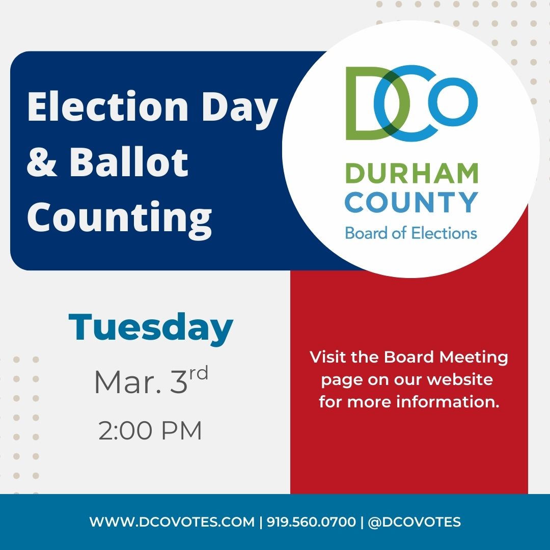 Durham County Board of Elections tweet media