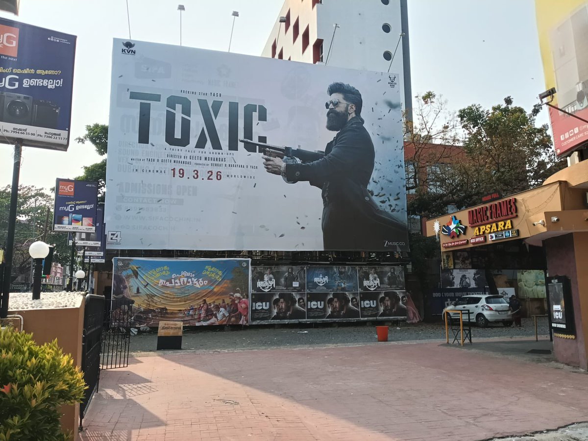 #Toxic hoardings take over Kerala 🔥

Massive release loading on March 19, 2026 👌 💥

#Yash