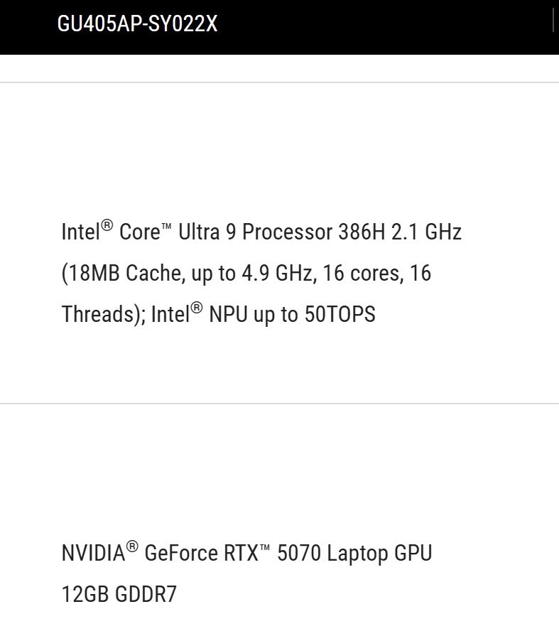 94G8LA's tweet photo. Second hint of 5070 laptop with 12GB besides Asus https://t.co/3MCk3ecj7e