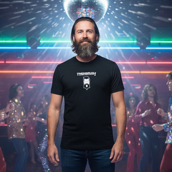 THIGHBRUSH® "SATURDAY NIGHT BEAVER" Men's T-Shirt in Black with Silver and White Logo/Print. Available in Sizes Small - 5X-Large. 

Product Link: thighbrush.com/products/thigh…®-saturday-night-beaver-mens-t-shirt-black 

#THIGHBRUSH #saturdaynight #disco #tshirt #mens