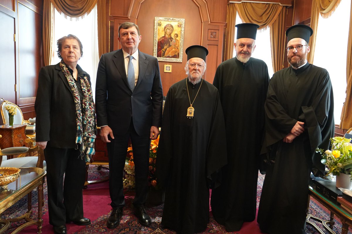 Sastanak ambasadora 🇷🇸 Ace Jovanovića sa vaseljenskim patrijarhom Vartolomejem I u Istanbulu.