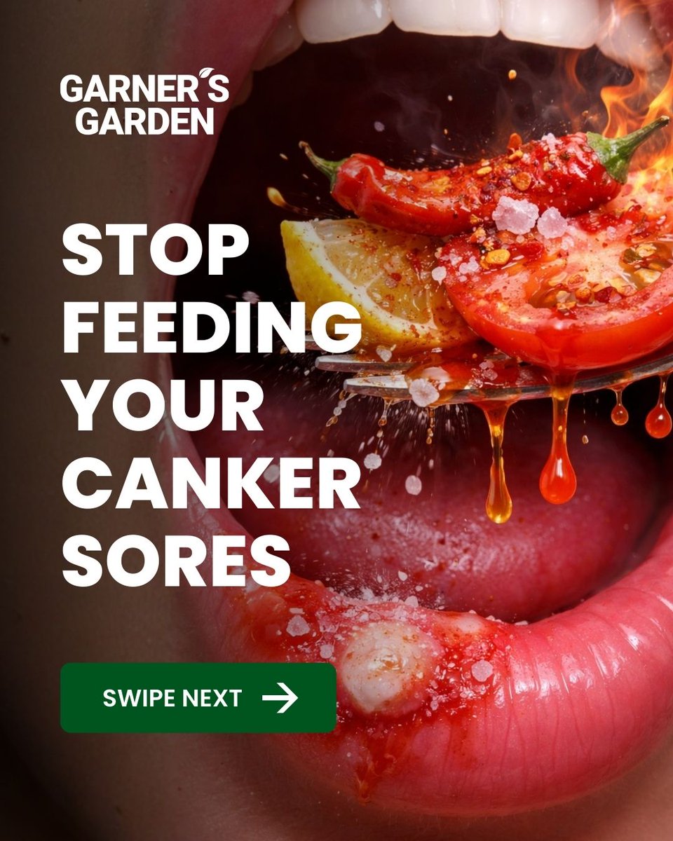 Garners_Garden's tweet image. Canker sores make every meal a struggle. Stop feeding the irritation with harsh chemicals and switch to the Garner's Garden Oral Care Trio. All-natural, organic ingredients designed to support your mouth, not sting it. Your gums will thank you. #NaturalHealth #OralCare
