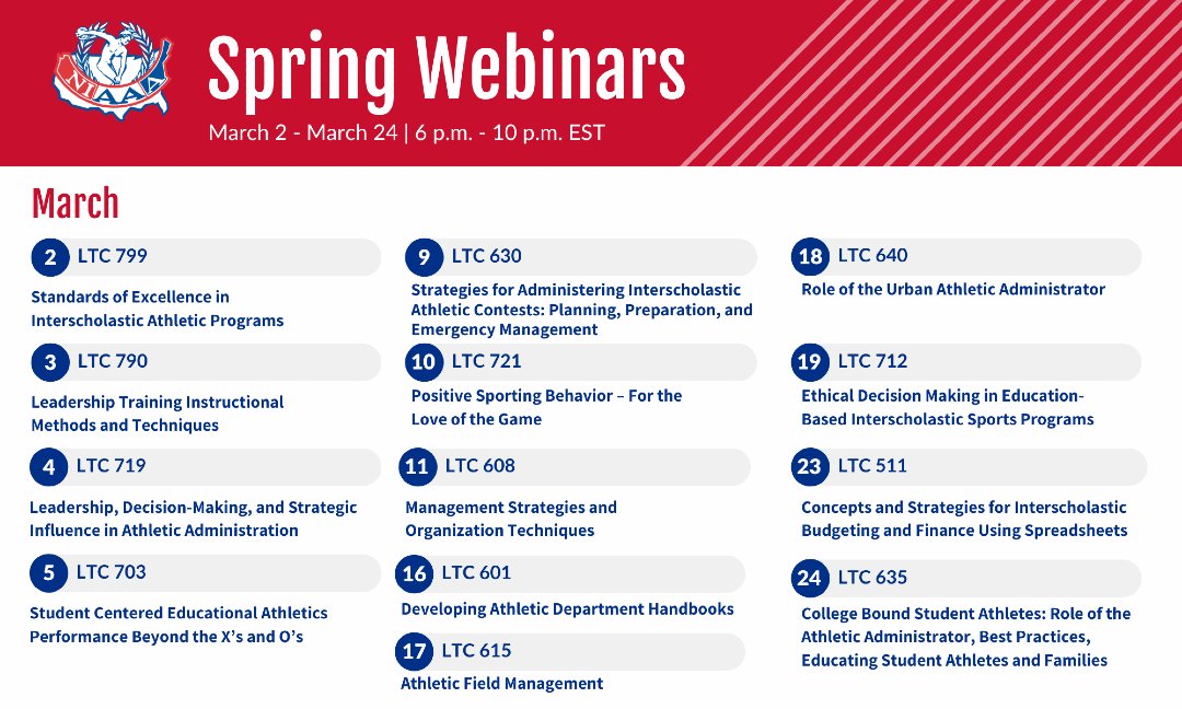 NIAAA9100's tweet image. Ready to grow? 🌱

Our Spring Webinars are designed for leaders ready to take the next step. Whether you're refining your goals or expanding your circle, you belong here!

Grab your seat now:  bit.ly/4qrOjCh

#SpringWebinars #LeadTheWay #EducationBasedAthletics
