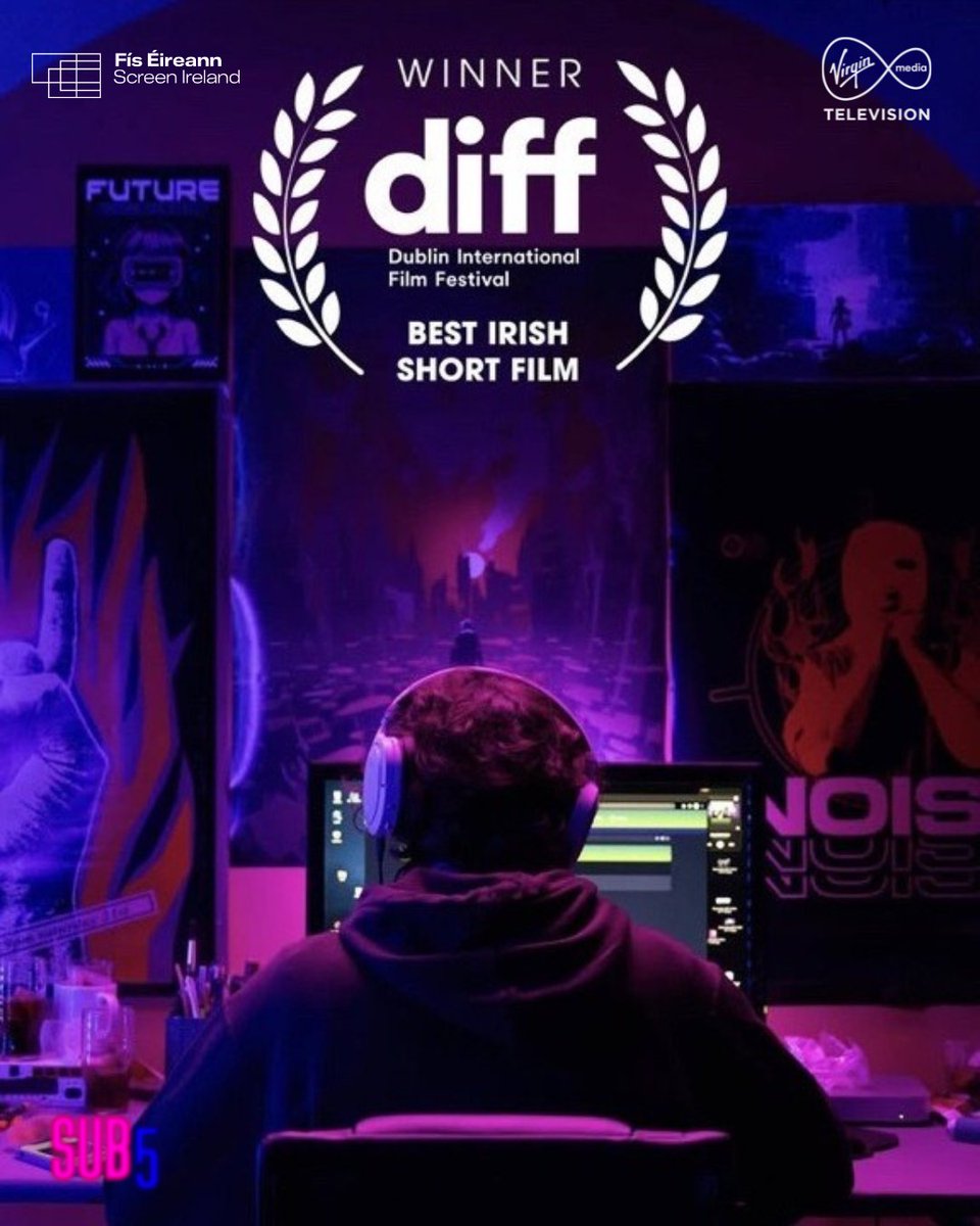 VirginMedia_TV's tweet photo. SUB5 is one of four winners of the 2025 Virgin Media Discovers in partnership with @ScreenIreland and was named Best Irish Short Film at the Dublin International Film Festival! 📽️ - Congratulations!
#SUB5 | Stream Now on Virgin Media Play 💻 https://t.co/FwhjiOQRKa