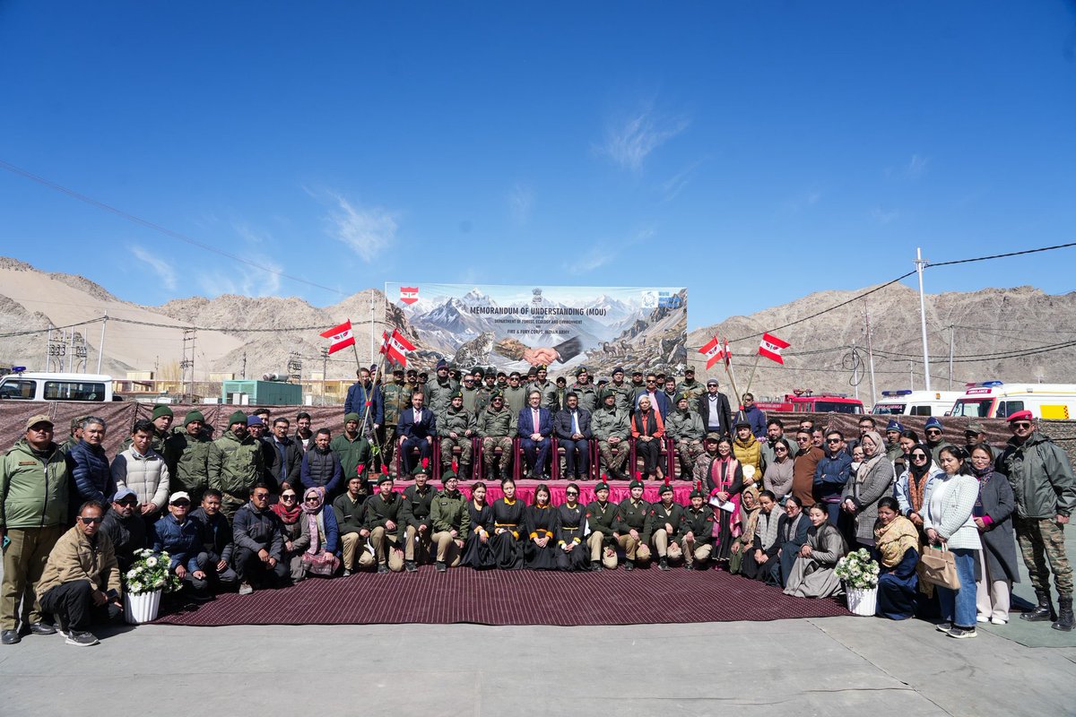 UT Administration of Ladakh inks a unique MOU with <a href="/firefurycorps/">@firefurycorps_IA</a> to protect Wildlife on #WorldWildlifeDay . Action on community engagement and a scientific solution to the problem of feral dogs. Another milestone in civil military collaboration .