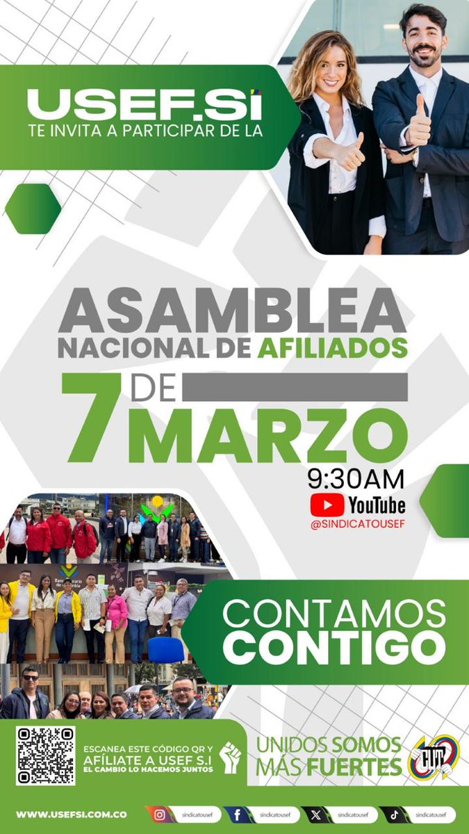 sindicatousef's tweet photo. Contamos contigo, este 7 de marzo conectate a nuestro canal de YouTube @sindicatousef y participa de nuestra Asamblea Nacional de Afiliados.
https://t.co/A1Aio0w6T4 https://t.co/z39N25Yi6I