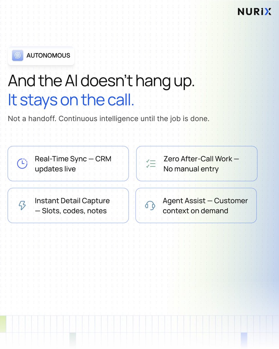 Nuplay_AI's tweet photo. Most service failures don’t happen at resolution. They happen during transition.When customers repeat information after a transfer, context is lost, trust drops, and abandonment risk rises.

Multi-Party Call Transfer in NuPlay ensures context moves with the customer.If you're exploring what this looks like in practice, NuPlay is the answer → https://t.co/poxFW9EwwY #EnterpriseAI #CustomerExperience