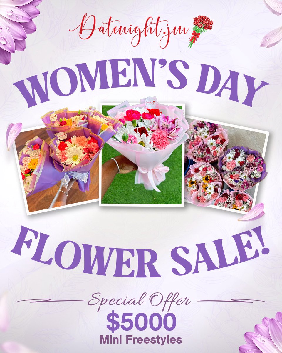 DatenightJm's tweet photo. Treat a lovely woman in your life with a mini from us 💐 Available from March 6th-8th. Dm or WhatsApp 876-805-2739 to order. https://t.co/Ut7j7Of1P8