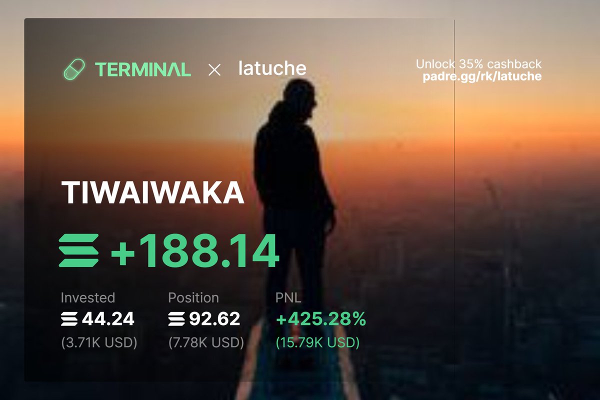Latuche95's tweet photo. Still holding decent bag here.

Bought it from 30k MC, DCA to 5k MC, bought more, splitted, and here we go. https://t.co/1CRZx2PvWD