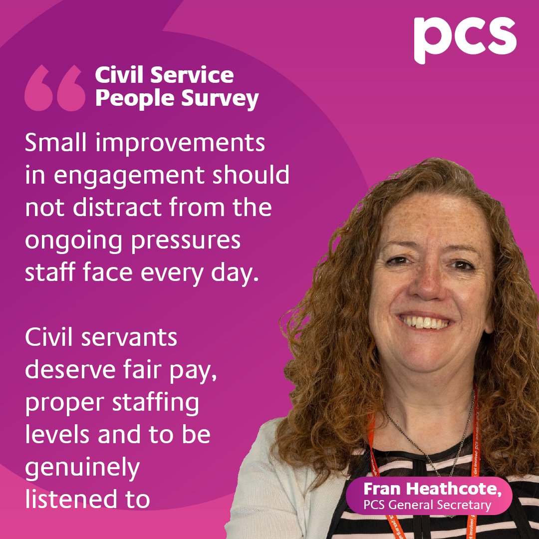 pcs_union's tweet image. #PeopleSurvey Civil servants are speaking. Pay pressure, stalled progression and poor change‑management are still driving people away.
PCS is organising to win fair pay, real progression and a fairer system. Join today: pcs.org.uk/join
#PCS #CivilService