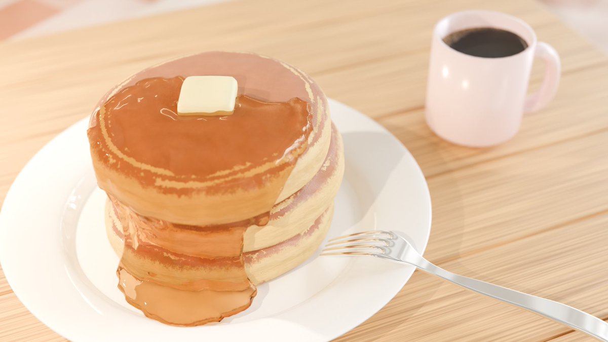nemune_104's tweet photo. パンケーキ🥞✨
#blender #blender初心者 https://t.co/iLY0lRa03G