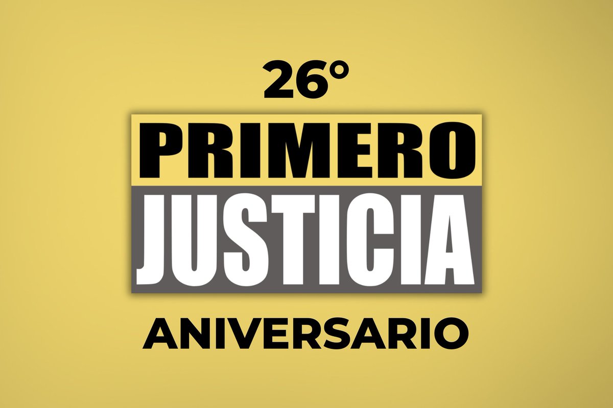 A todos los dirigentes y militantes de <a href="/Pr1meroJusticia/">Primero Justicia</a>, hermanos de luchas, enviamos nuestro saludo al cumplirse de 26 años de fundación. Que el éxito de su trabajo sea de contribución para la democracia, libertad y la unidad.