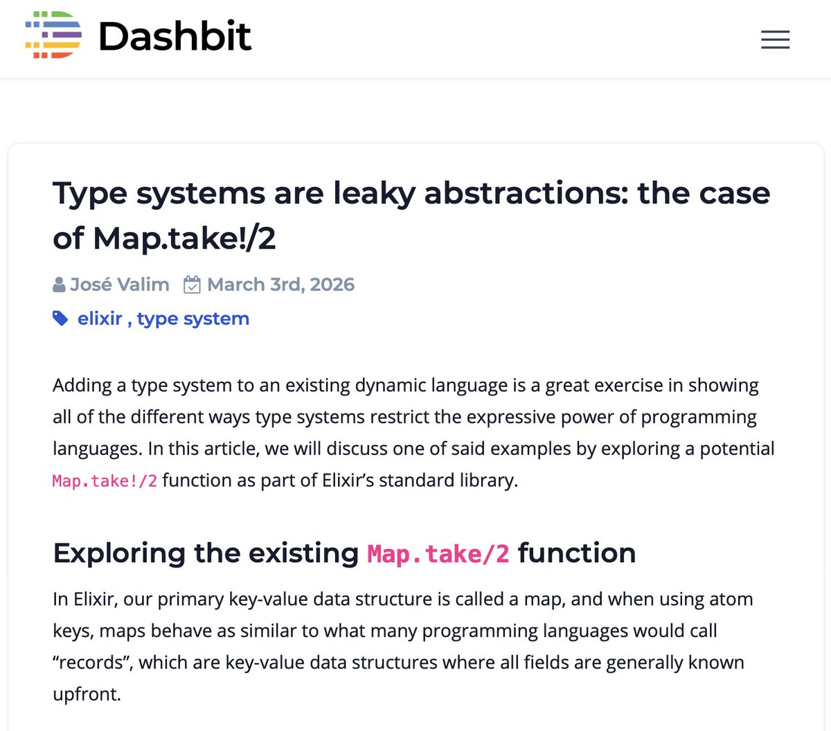 José Valim tweet media