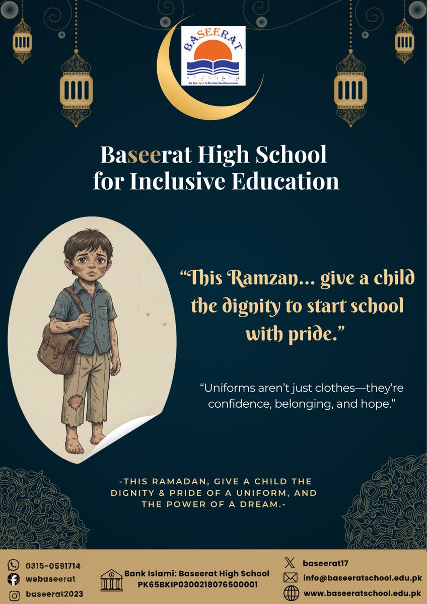 Baseerat17's tweet photo. #Charity #Inclusion #EducationForAll #Baseerat https://t.co/5MWUm2V9Ds
