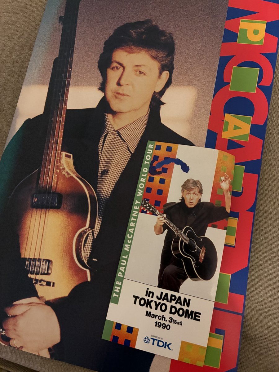1990年3月3日のポール・マッカートニー東京ドーム公演にて。 ツアー