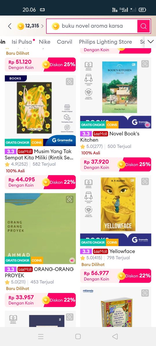mysunfloweryo's tweet photo. Jastip buku murah yuk official Gramedia, lagi diskon potongan koin up to 30% dan lagi banyak koin nganggur nih.  Bisa cek buku judul apa aja, DM aja yak.  Tag: WTS JASTIP BUKU LAZADA PRELOVED https://t.co/tUZYOZ6BsG
