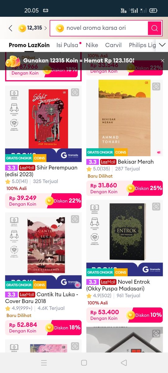 mysunfloweryo's tweet photo. Jastip buku murah yuk official Gramedia, lagi diskon potongan koin up to 30% dan lagi banyak koin nganggur nih.  Bisa cek buku judul apa aja, DM aja yak.  Tag: WTS JASTIP BUKU LAZADA PRELOVED https://t.co/tUZYOZ6BsG