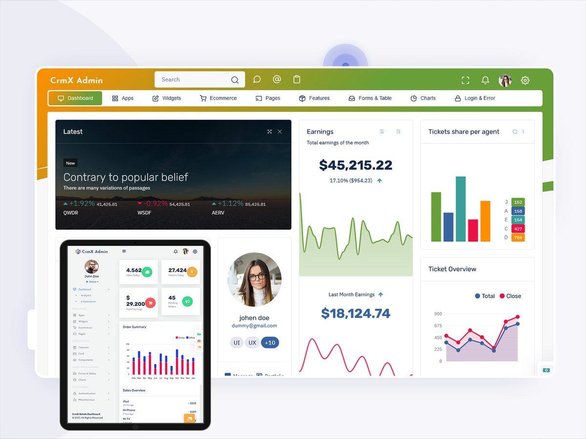 MultiStoreTheme's tweet photo. Powerful CRM Admin Template – Streamline Your Business Operations 🚀

Buy Now: https://t.co/416qflRmb3

#CRMAdmin #Bootstrap5Template #AdminDashboard #BusinessTools #LeadManagement #SalesAnalytics #TaskAutomation #ClientTracking #DashboardTemplate #AdminUI https://t.co/HVFwCIITv2