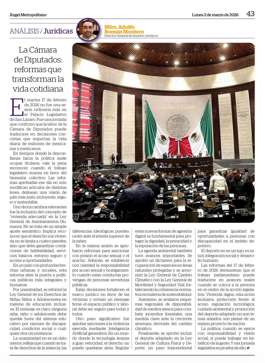 AdolfoRomanM's tweet photo. Buen día.
Les comparto mi colaboración de esta semana para ⁦@angelmetropoli⁩ https://t.co/0NHTN3GqEu