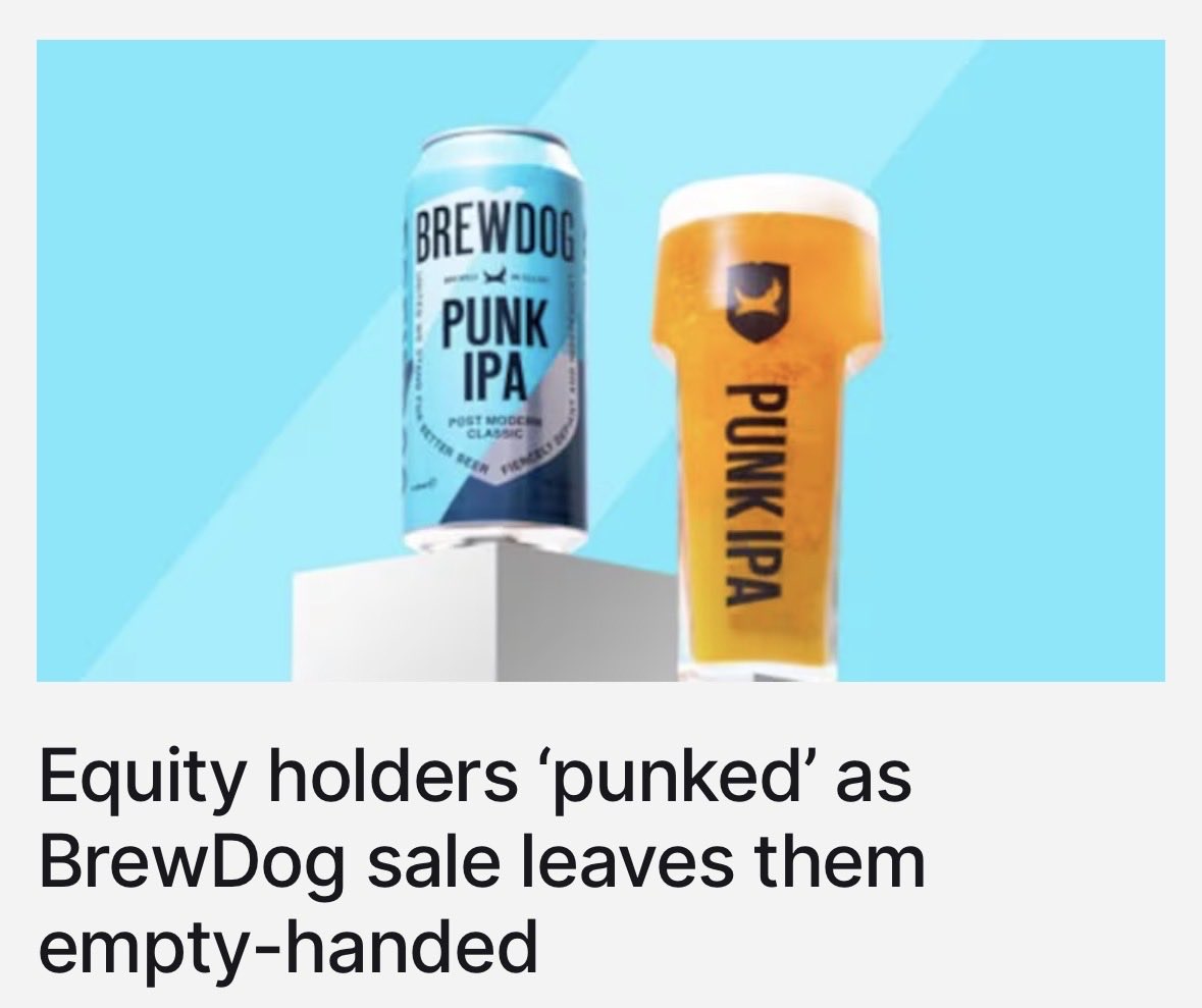 DiningbitesKat's tweet photo. And now the outcome…

38 bars closed, 484 redundancies, £33M sale to Tilray.

No recovery for equity holders. https://t.co/V8KC6NECER