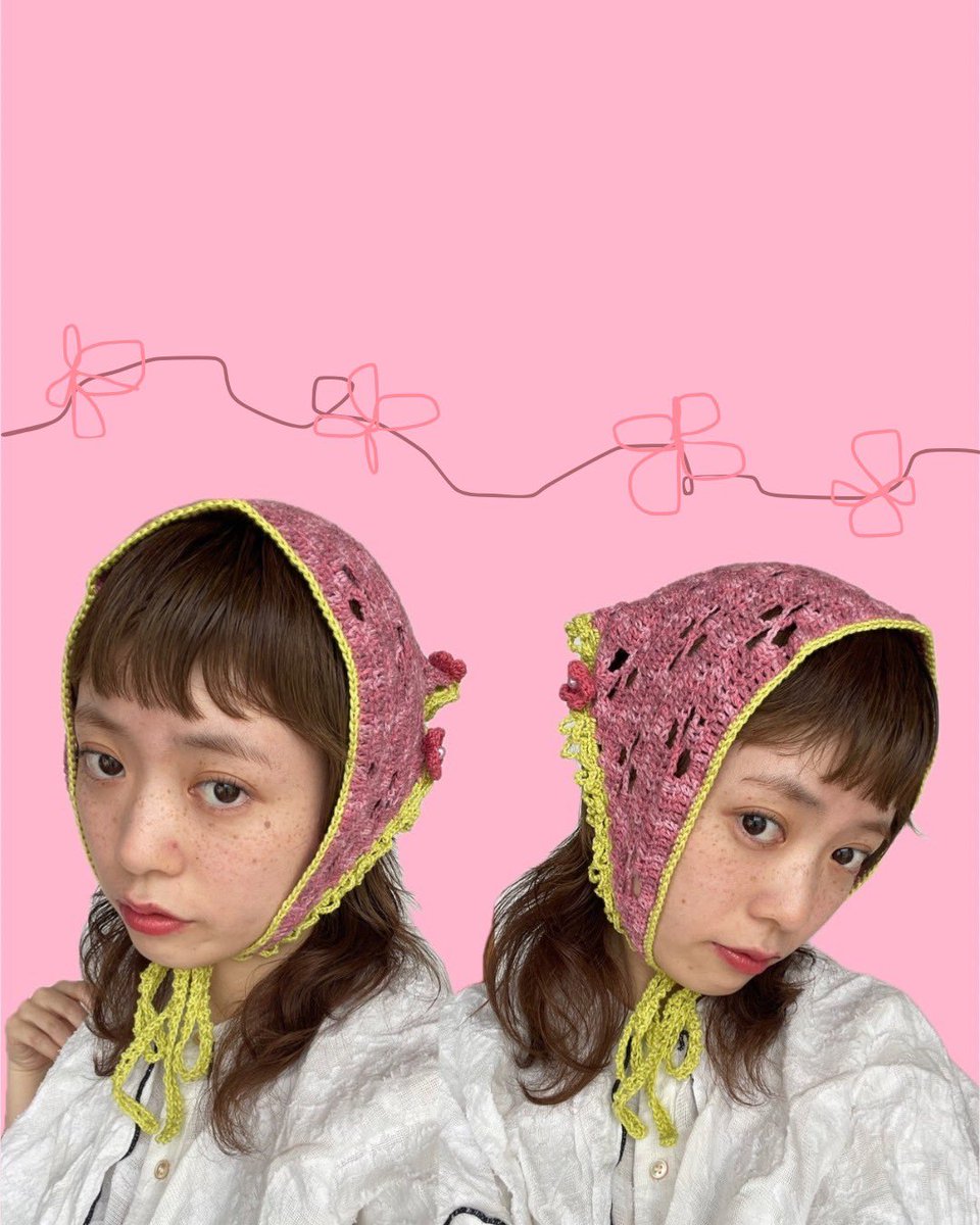 【 merry yarn <a href="/merry_yarn/">タナカ(merry yarn)</a> 新作入荷情報 】

お花の木漏れ日バブーシュカ 
blue/pink ¥7,700（税込）

パール付きの小さいお花のモチーフがたくさん咲き乱れ、お花の編み模様がかわいいデザイン🩵🩷

⭕️3/14（土）&amp;15（日）岡崎のP.T.A にて販売開始🌷
⭕️お通販は、3/17（火）20:00〜namo. DMにて受付