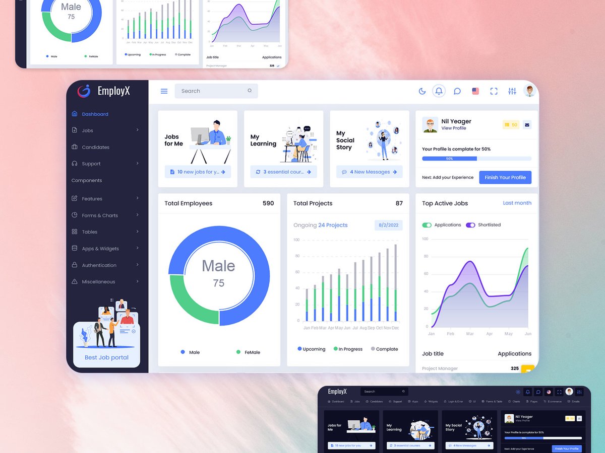MultiStoreTheme's tweet photo. Job Apps Admin Dashboard – Simplify Recruitment &amp; Candidate Tracking 💼

Buy Now: https://t.co/WZdX9JKzhl

#JobDashboard #HRAdminTemplate #Bootstrap5Admin #CandidateTracking #RecruitmentTools #JobManagement #InterviewScheduler #AdminUI https://t.co/dDF4yNCutR