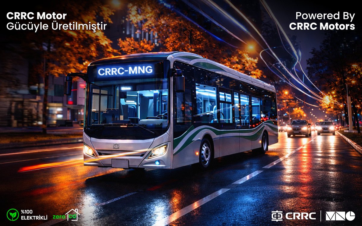 Şehir içi ulaşımda yeni standart: 12 metrelik tam elektrikli otobüs.
New standard in urban mobility: 12-meter full-electric bus.

#CRRC #CRRCMNG #ElektrikliOtobüs #ElectricBus #SustainableMobility #ZeroEmissions