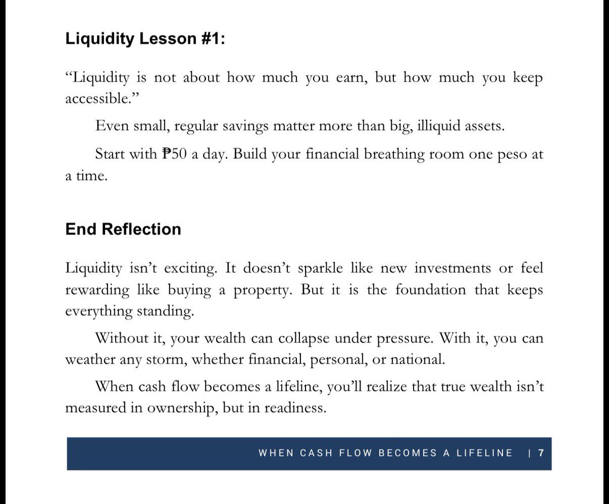 juncabandi's tweet photo. From the book Cash is King

The Filipino Guide to Liquidity and Financial Readiness https://t.co/F8jTbi4JQD
