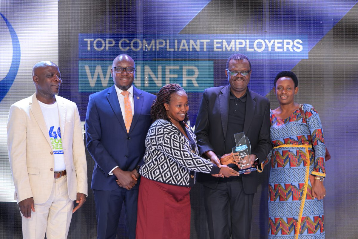 nssfug's tweet photo. Congratulations to our outstanding compliant employers:

- Radio Ankole
- Mbarara University
- GBK Dairy Products
- Mbarara Hawkers SACCO

Your commitment to compliance and timely fulfillment of statutory obligations demonstrates strong leadership, integrity, and dedication to the well-being of your employees.