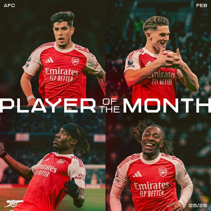 🚨Official:
Our player of the month nominees. 
Who are your cards on??