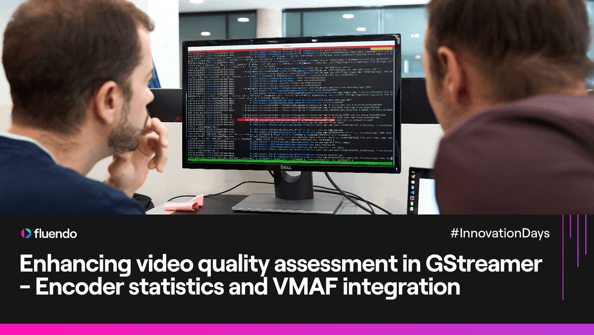 Fluendo's tweet photo. Why decode what you just encoded? 📉 Measuring #VMAF usually means running a heavy second decoder. We’ve fixed that in #GStreamer by extracting reconstructed frames directly from the encoder as metadata. Read our latest blog ➡️ https://t.co/qrz71IDcmZ https://t.co/gu1MUJn9uC