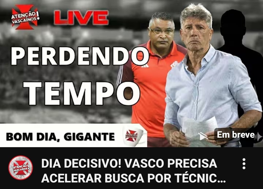 thiagozeroumof's tweet photo. Já começou o canal @AVascainos cava Roger Machado no Vasco. https://t.co/J4032i6j9z