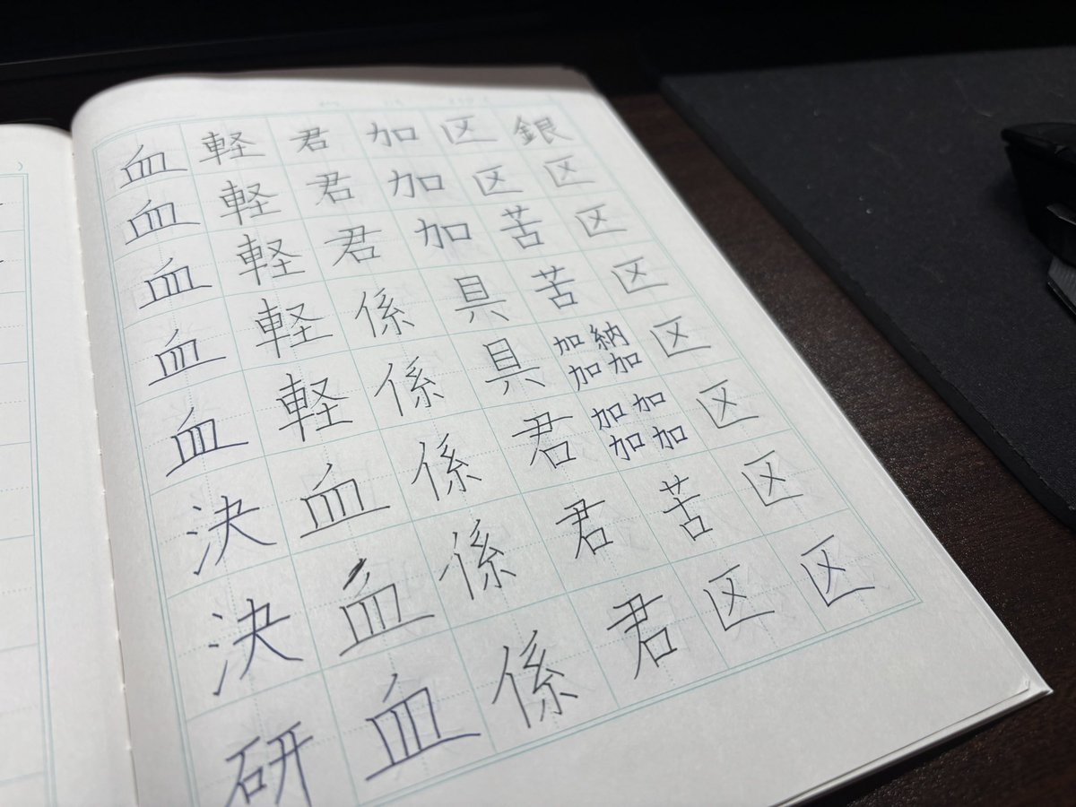 muckey_hooligan's tweet photo. まだまだ小学校3年の漢字継続中。
半分は終わったかなー。
300文字はなかなかですな。 https://t.co/U2ZJgglJ5l
