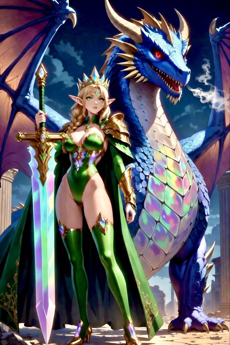 LibAi_fr's tweet photo. March Challenge
Day 2 #DragonBoundRoyalty
#MythsAndLegends #MarchAlChallenge #DailyArtChallenge #NeonMythos https://t.co/HtGHaGae3m