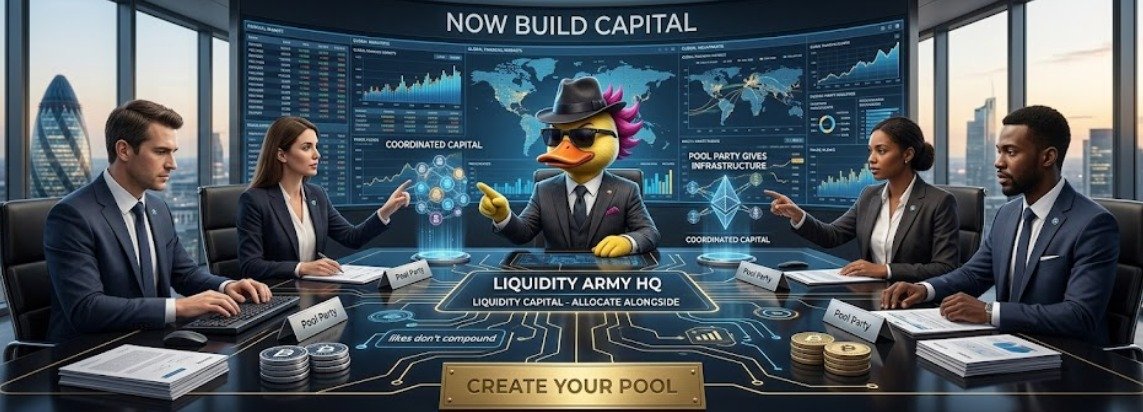 Creators built audiences.

Now build capital.

Likes don’t compound.
Liquidity does.

What if your community didn’t just watch your calls…
but allocated alongside you?

What if your Telegram wasn’t just engagement…
but coordinated capital?

Stop building followers.
Start