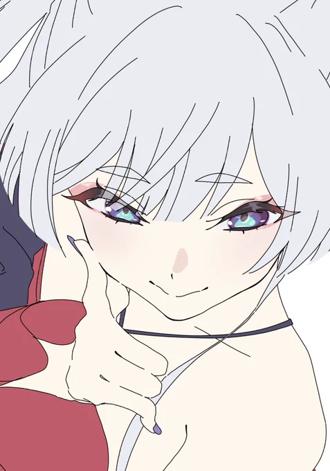 ガチ恋2歩手前で描いてる