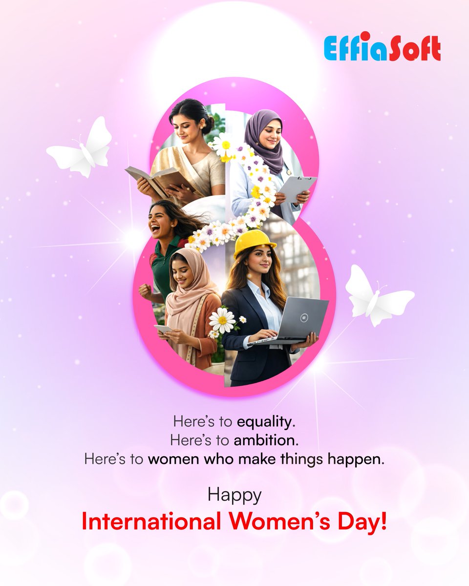EffiaSoft's tweet photo. Equality. Ambition. Impact. 💜
Celebrating women who lead and inspire every day.
Happy #InternationalWomensDay 🌸

#EffiaSoft #WomenInTech #womensday #womens #happy #WomenLeaders #Innovation #Equality #StartupIndia #TechIndia #WomenEmpowerment #Leadership #DigitalTransformation https://t.co/d2mDKILjKC