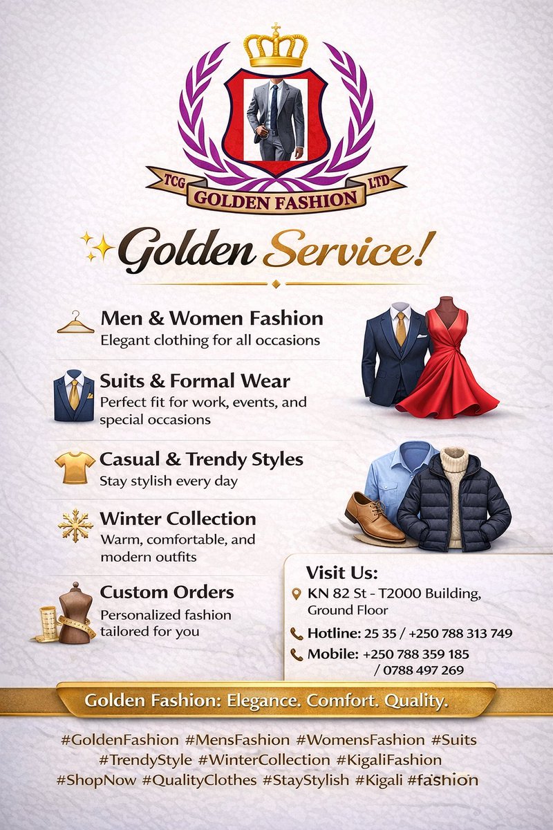 goldenfashionrw's tweet photo. #GoldenFashion #PremiumSuits #MensFashion #DressWithConfidence #ClassicStyle #KigaliBusiness https://t.co/bejDeN1Qf9