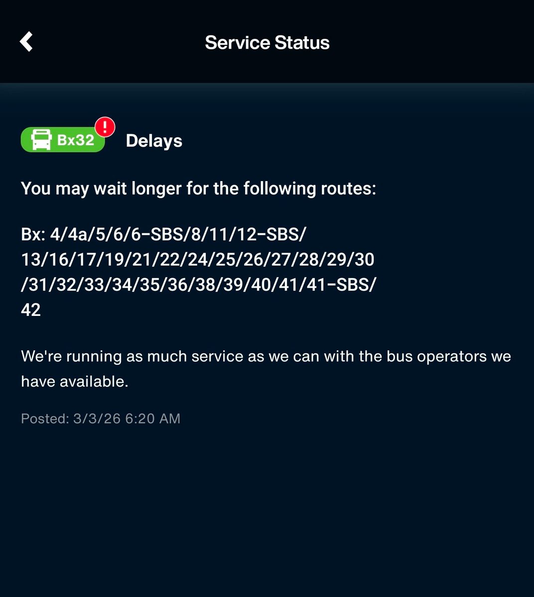 local100_1's tweet photo. This is also occurring in the @NYCTBus @mtamabstoa Bronx Division @MTA is not going your way. Question what the @MTA is saying there’re 3 categories of truths personal truth political truths and the objective truth. The @MTA @NYCTBus isn’t tellingthe objectivetruth. @TWULocal100 https://t.co/BNr29JdwVK