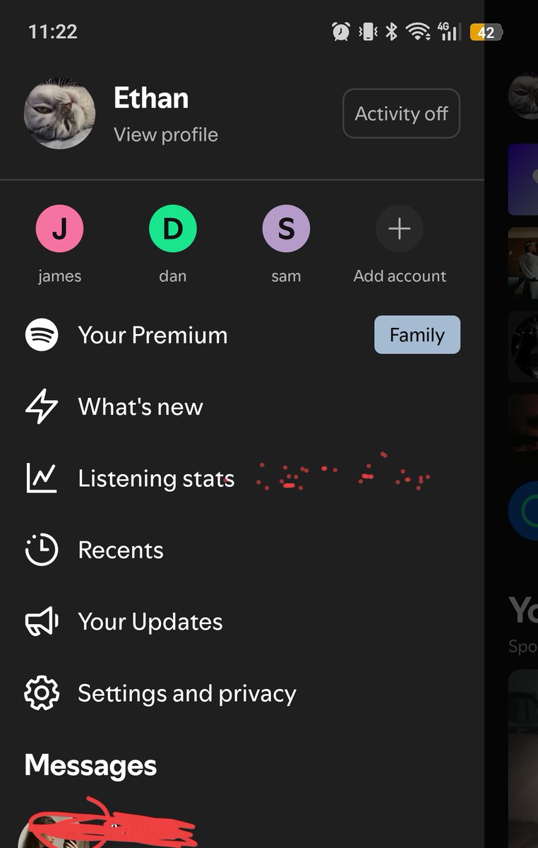 PeppaPigFPS's tweet photo. @Mrhollywoof @Korilakikuma spotify listening stats https://t.co/eJFHYlsBdM
