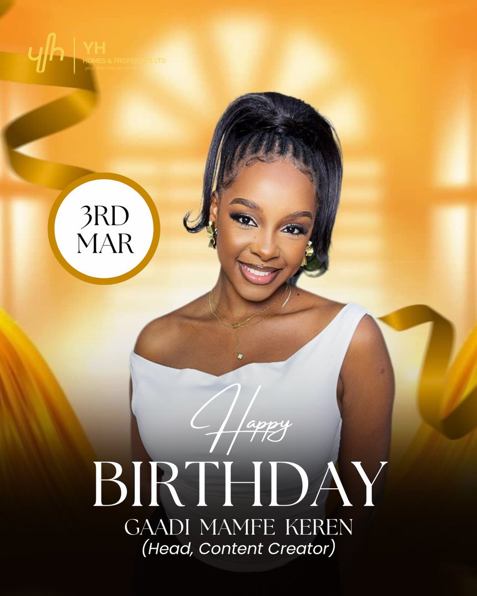 Yhproperties__'s tweet photo. Happy Birthday, Gaadi Mamfe Keren 🎉🎂

Your creativity, dedication, and eye for excellence keep pushing us to greater heights. Thank you for bringing ideas to life and turning vision into impact every single day. https://t.co/KVsW4pRaGx