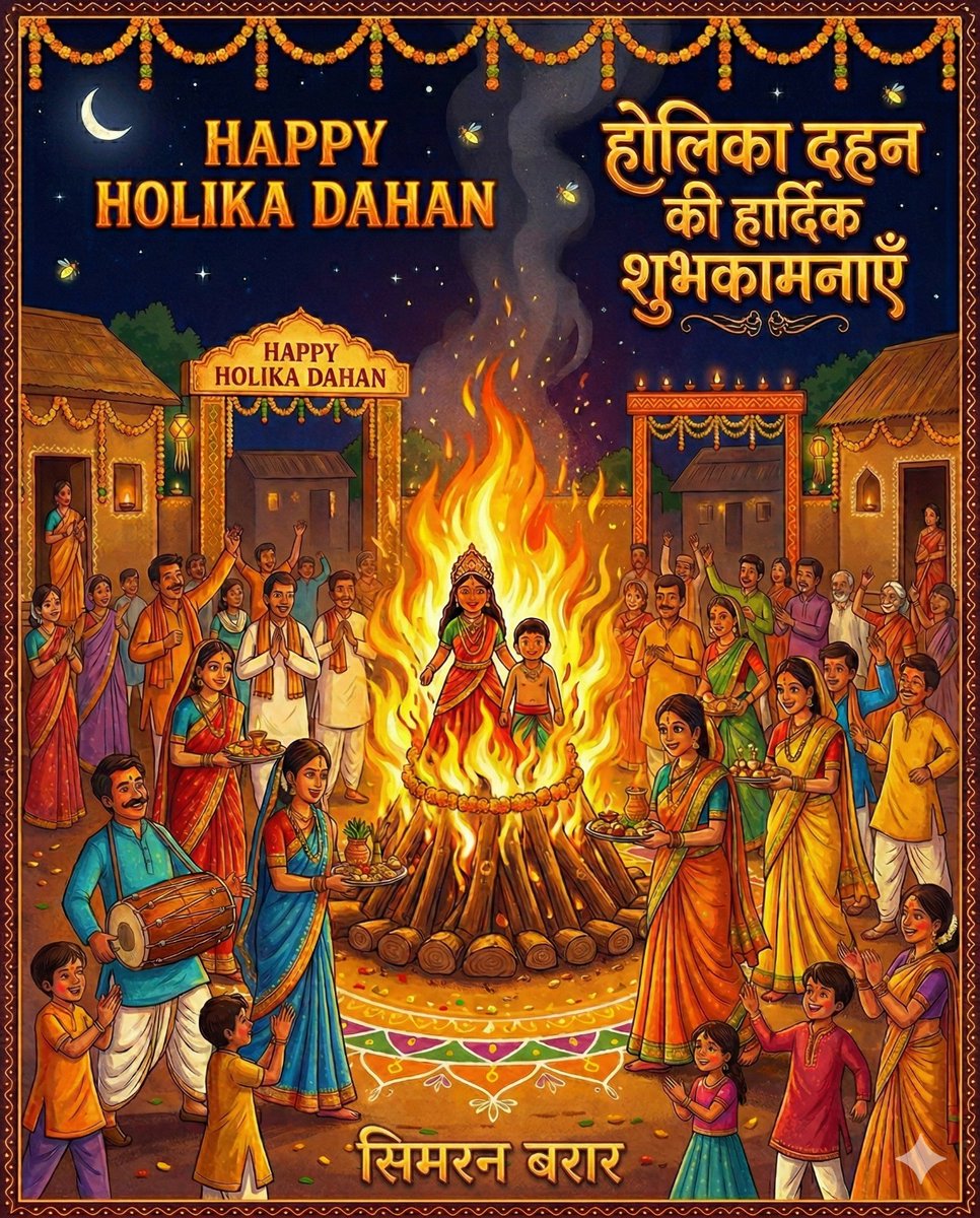 simranbrar's tweet photo. आप सब को होलिका दहन की शुभ कामनाएं। #होलिका_दहन 
 https://t.co/4kKcG29KCQ
The story of Prahlad and Holika and the meaning behind the festival of colours https://t.co/it0HSSonDn