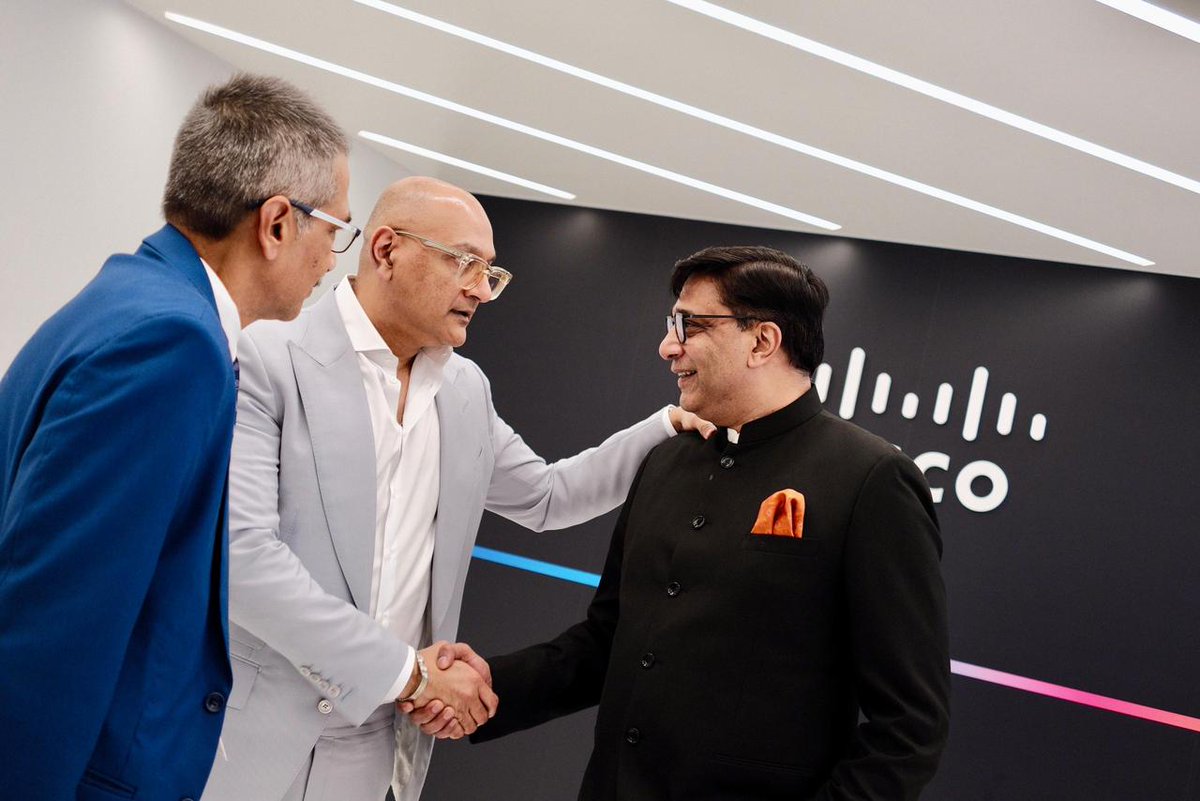 SinhaVikram's tweet photo. Huge thanks to @ChuckRobbins , Jeetu Patel, Oliver Tuszik, and the entire Cisco team for this great partnership. Together, we are building a more resilient digital future. https://t.co/ZQHeZISgCK