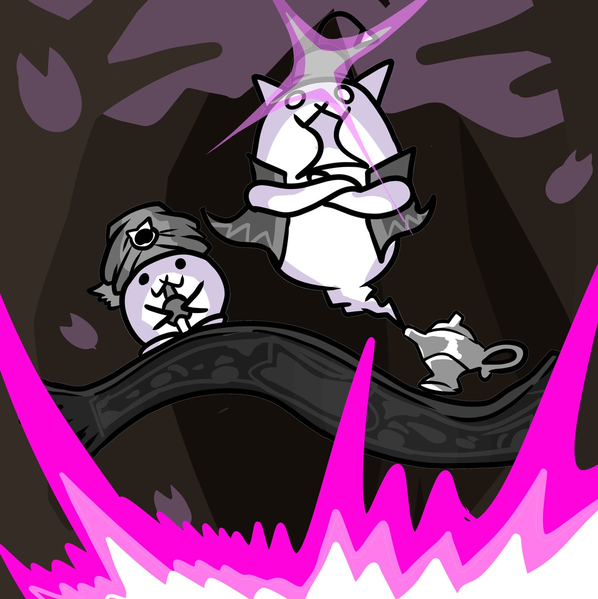 もういっちょひな祭り関連(？)の絵を ニャラジンの放つ波動めっちゃ