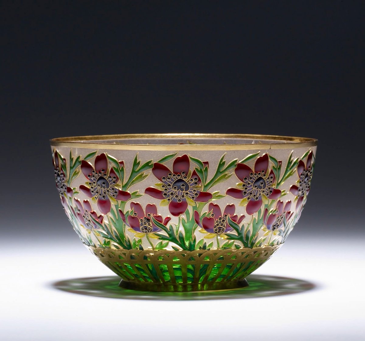 Cup with Poppies" created by French enameler André Fernand Thesmar around 1903.