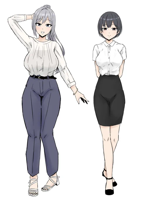 下着メーカーで働く女性たち 次回作のキャラ案です!