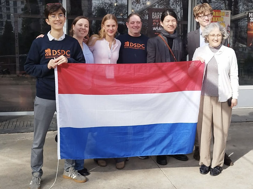 NLinSkopje's tweet photo. Always inspiring to meet young, ambitious and smart people, especially when they represent diversity in 🇪🇺&amp;🇳🇱! This year the Dutch team reached the semifinals of the European Schools Debating Championship hosted by the Youth Educational Forum in Skopje!
#nlinmk #weshinetogether https://t.co/hMPG40Oqr0