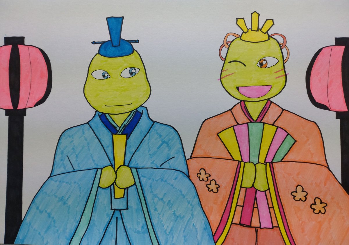 ぎりっぎり間に合ったひな祭り🎎レオミケです💙💛子どもの日は残りの2人でいこう…
(描けるのか)