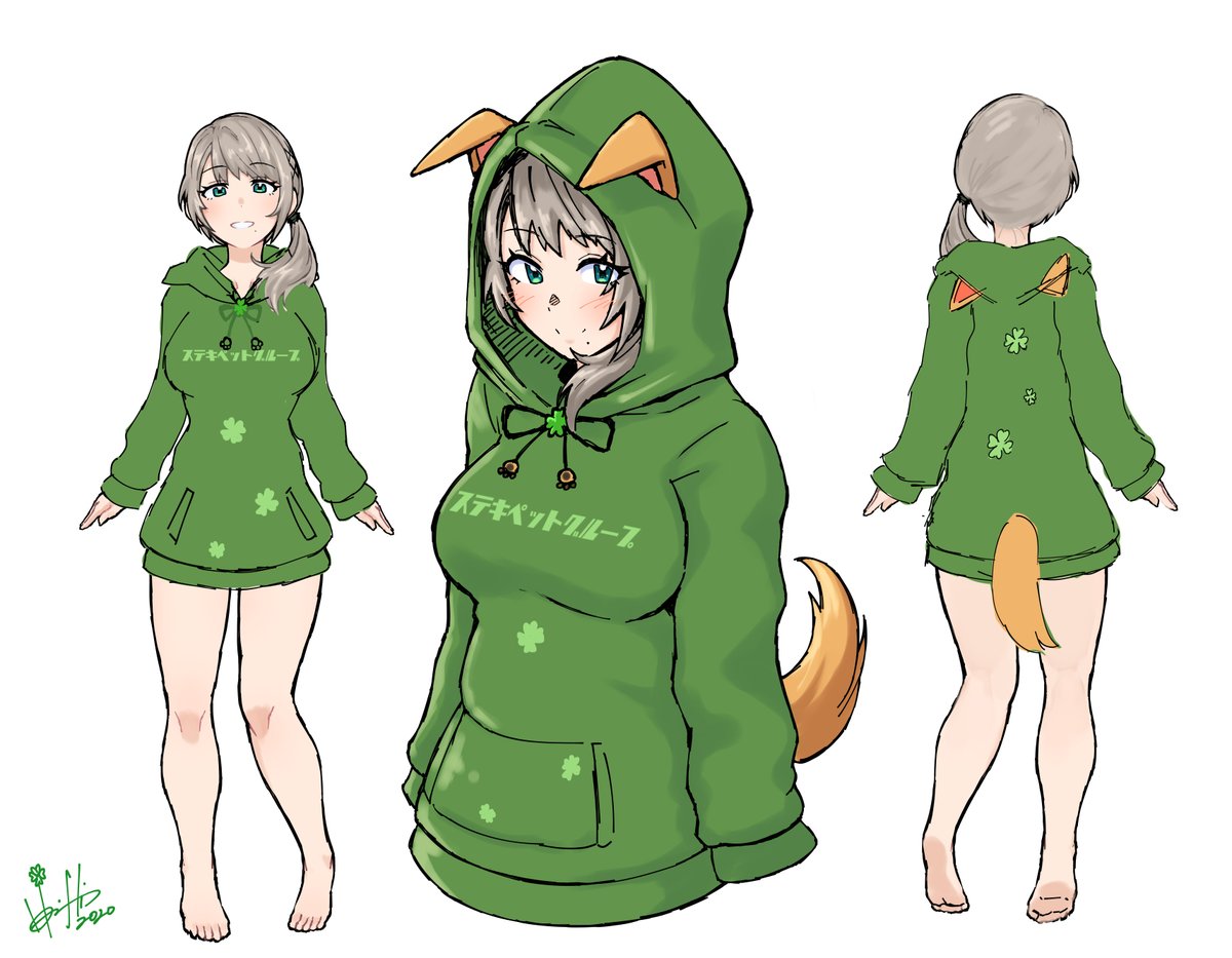 いつぞやのSPG(ステキペットグループ)パーカーと
その設定図🧥🍀 