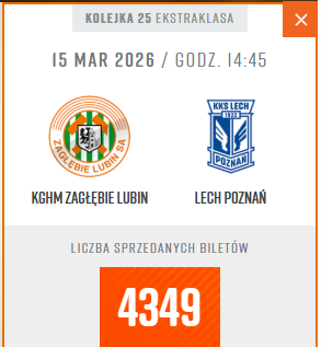 chlebicki_p's tweet photo. Licznik sprzedanych biletów na mecz z Lechem Poznań już dostępny na stronie! 

To co, robimy komplet #TwitterZL? 💪 https://t.co/lJGqqkF9F9